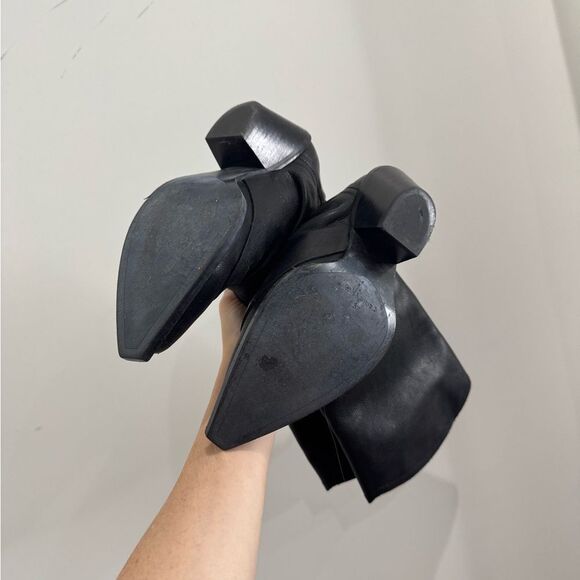 ZARA Black Leather Western boots - Picture 7 of 8